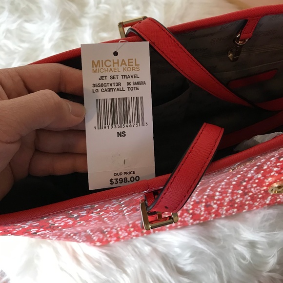 Michael Kors Jet Set Large Carry All Tote Floral - Picture 6 of 6